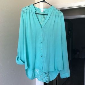 Turquoise blouse